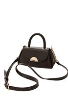 Women Brown Handbag with Buckle Detail