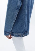 Women Blue Boyfriend Denim Jacket 