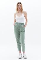 Women Green Ultra High Rise Baggy Fit Pants