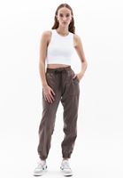 Women Brown Mid Rise Jogger Pants