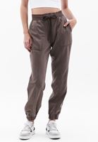 Women Brown Mid Rise Jogger Pants