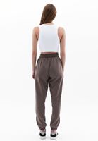 Women Brown Mid Rise Jogger Pants