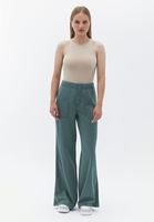 Women Green Mid Rise Wide Leg Pants