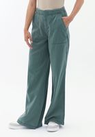 Women Green Mid Rise Wide Leg Pants