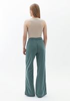 Bayan Yeşil Orta Bel Wide-Leg Pantolon ( TENCEL™ )