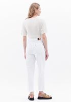 Women White Ultra High Rise Mom Fit Pants