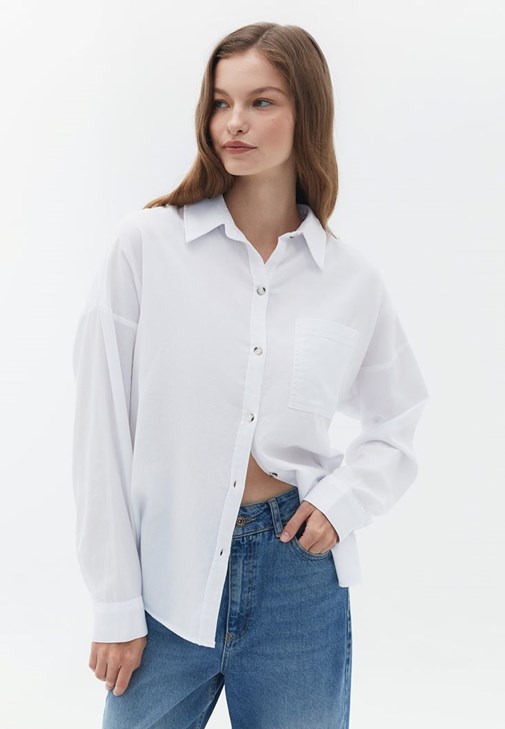 Oversize Gömlek ve Wid-Leg Pantolon Kombini