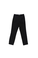 Women Black High Rise Straight Fit Pants