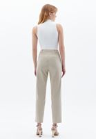 Women Beige High Rise Straight Fit Pants