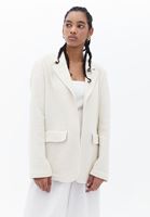 Women Beige Cotton Blended Blazer