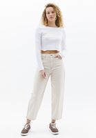 Women Beige Ultra High Rise Baloon Pants