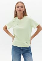Women Green Cotton Oversize Tshirt