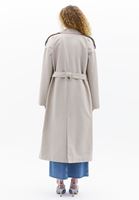 Women Beige Trenchcoat with Belt Detail