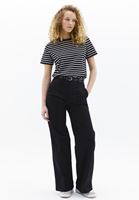 Women Black Mid Rise Wide Leg Pants