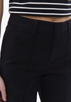 Women Black Mid Rise Wide Leg Pants