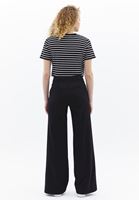 Women Black Mid Rise Wide Leg Pants