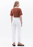 Women White High Rise Straight Fit Pants