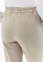 Women Beige High Rise Carrot Fit Pants