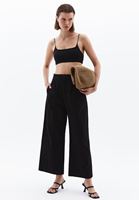 Women Black Ultra High Rise Straight Fit Pants