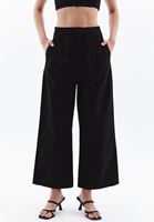 Women Black Ultra High Rise Straight Fit Pants