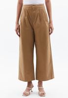 Women Brown Ultra High Rise Straight Fit Pants