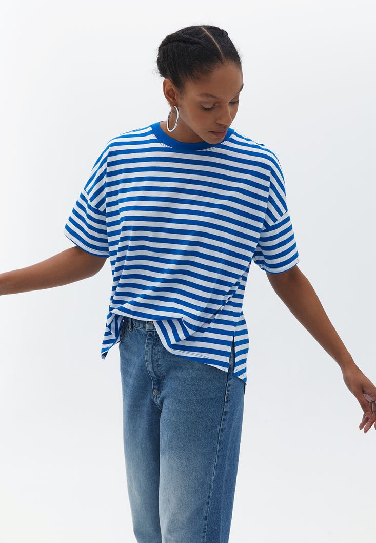 Women Mixed Cotton Oversize Tshirt
