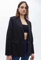 Women Black Oversize Blazer 