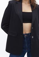 Women Black Oversize Blazer 