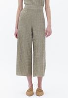 Women Green High Rise Culotte Pants