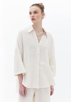 Women Beige Oversize Shirt