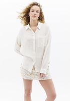 Women Mixed Oversize Shirt With Glitter