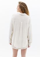 Women Mixed Oversize Shirt With Glitter