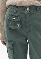 Women Green High Rise Cargo Pants