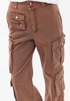 Women Brown High Rise Cargo Pants