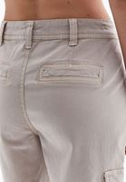 Women Beige Mid Rise Cargo Shorts with Belt