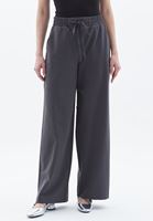 Women Grey High Rise Wide Leg Pants