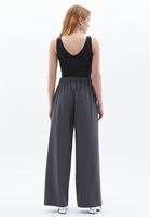 Women Grey High Rise Wide Leg Pants