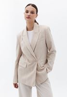 Bayan Bej Oversize Blazer Ceket