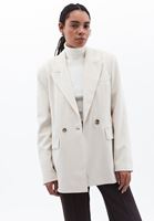 Bayan Bej Oversize Blazer Ceket