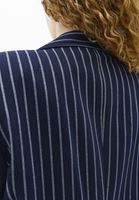 Women Navy Striped Blazer