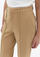 Women Beige High Rise Flared Pants