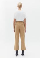 Women Beige High Rise Flared Pants