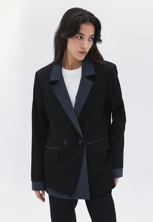 Oversize Blazer Ceket ve Carrot-Fit Pantolon Kombini