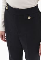 Women Black High Rise Carrot Fit Pants