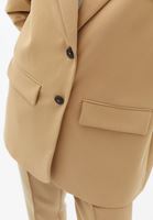 Women Beige Oversize Jacket with Buttons