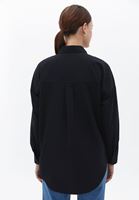 Women Black Oversize Poplin Shirt