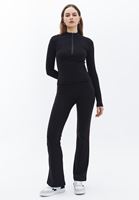 Women Black High Rise Bootcut Pants