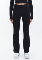 Women Black High Rise Bootcut Pants