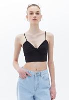 Women Black Bralette with Thin Straps