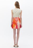 Women Mixed High Rise Envelope Skirt